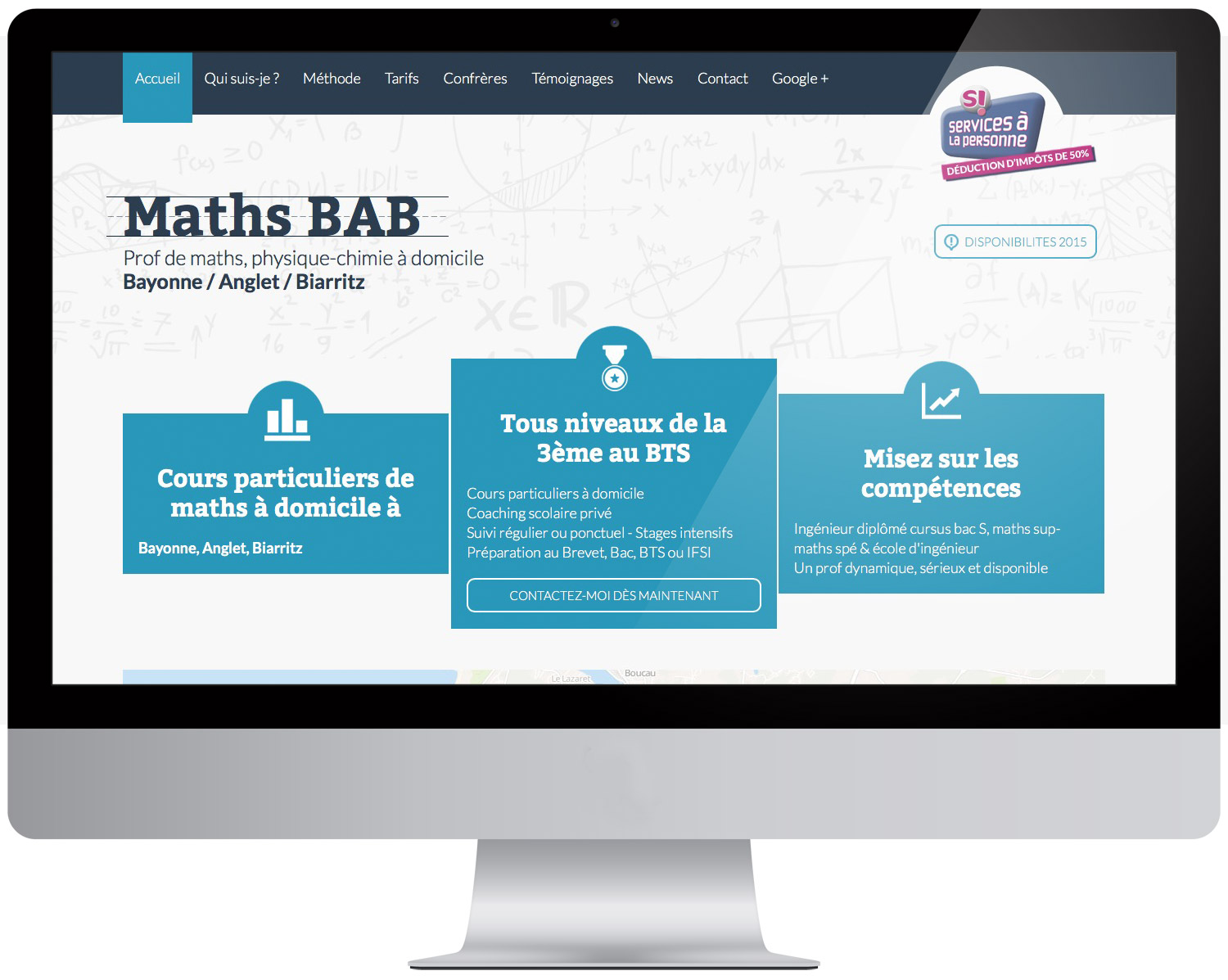 Maths BAB site vitrine bayonne
