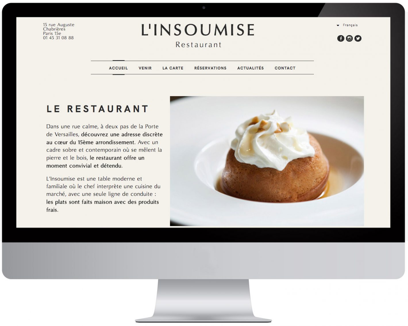 site responsive restaurant